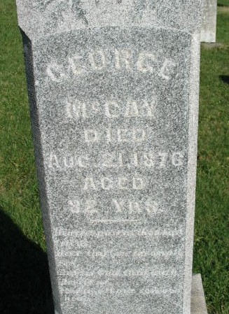 George McCay tombstone